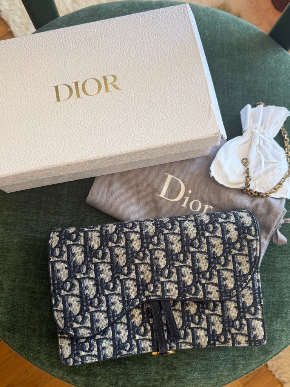 Dior Saddle Wallet on Chain - perfect condition!